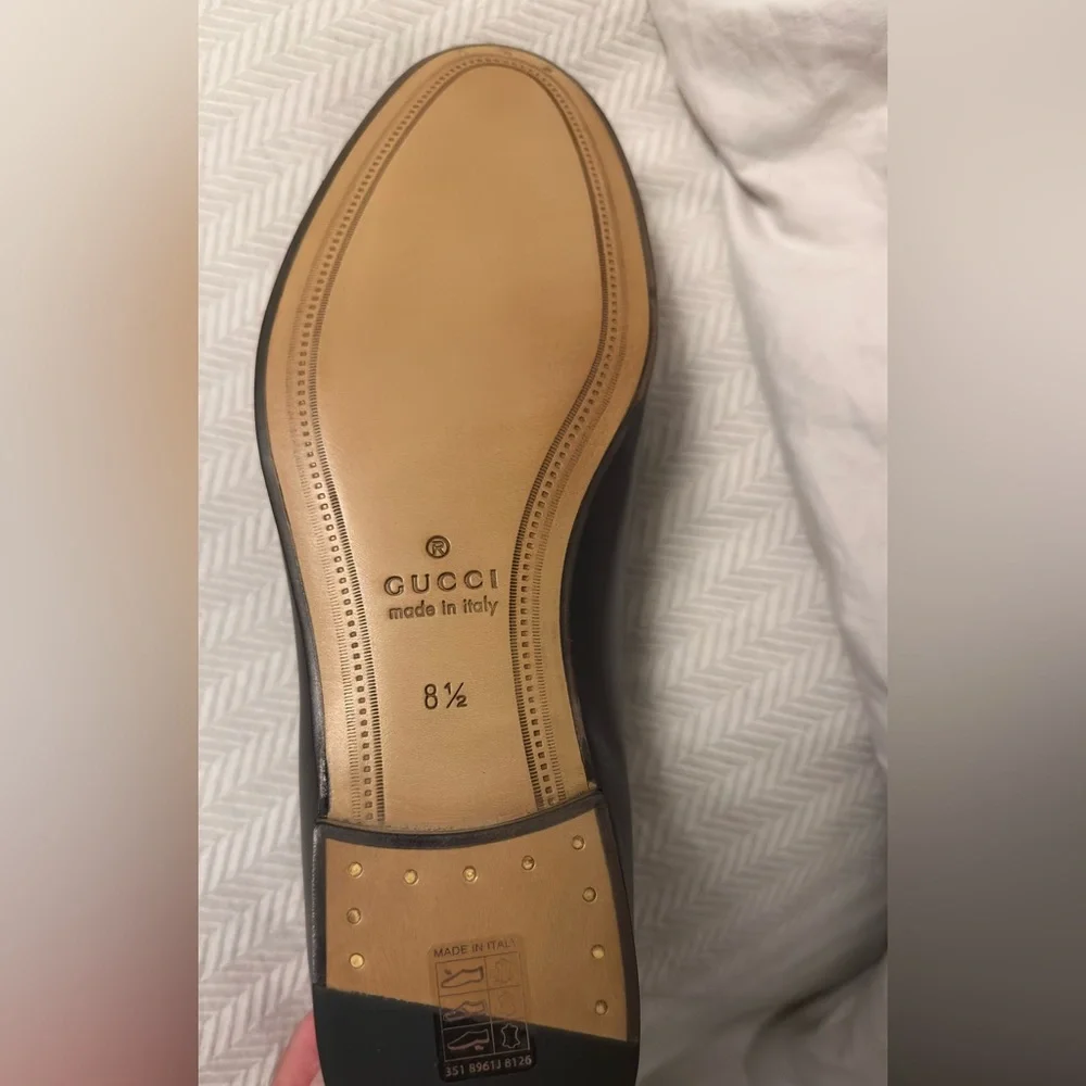 Gucci Black Leather Horsebit Loafers